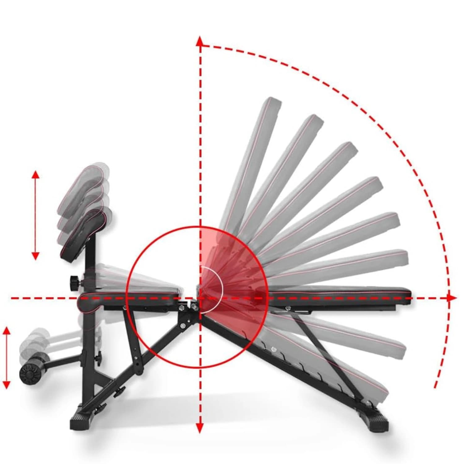 Kemket Adjustable Weight Bench for Full Body Workout, Foldable sit up Bench