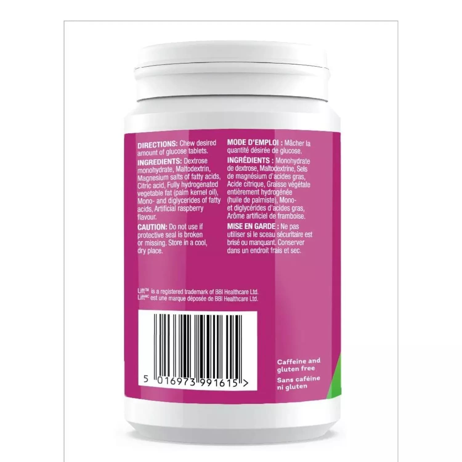 Gluco tabs Lift – 50 Glucose Tablets Raspberry 200g
