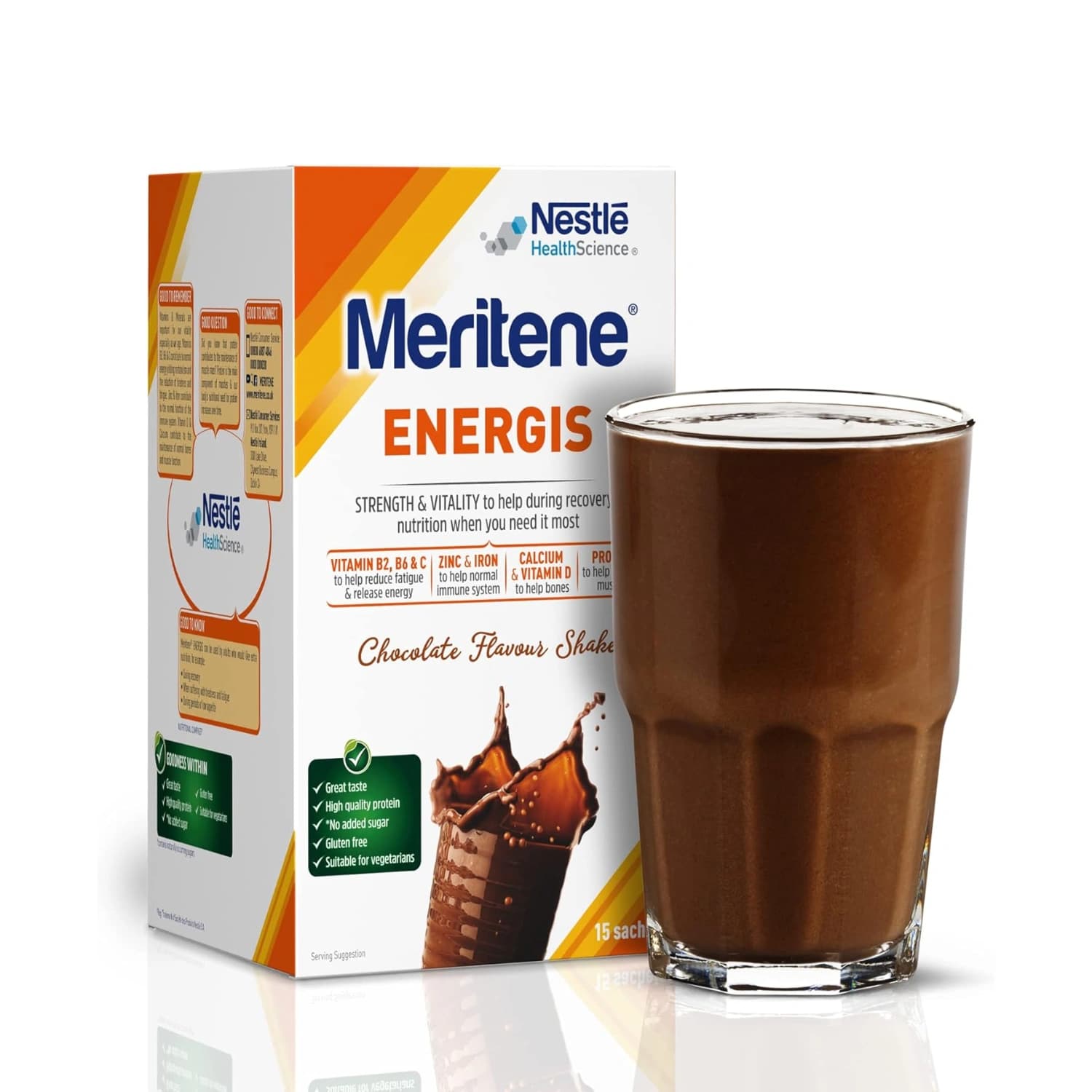 Meritene Energis Chocolate Milkshake 15 Packs x 30g
