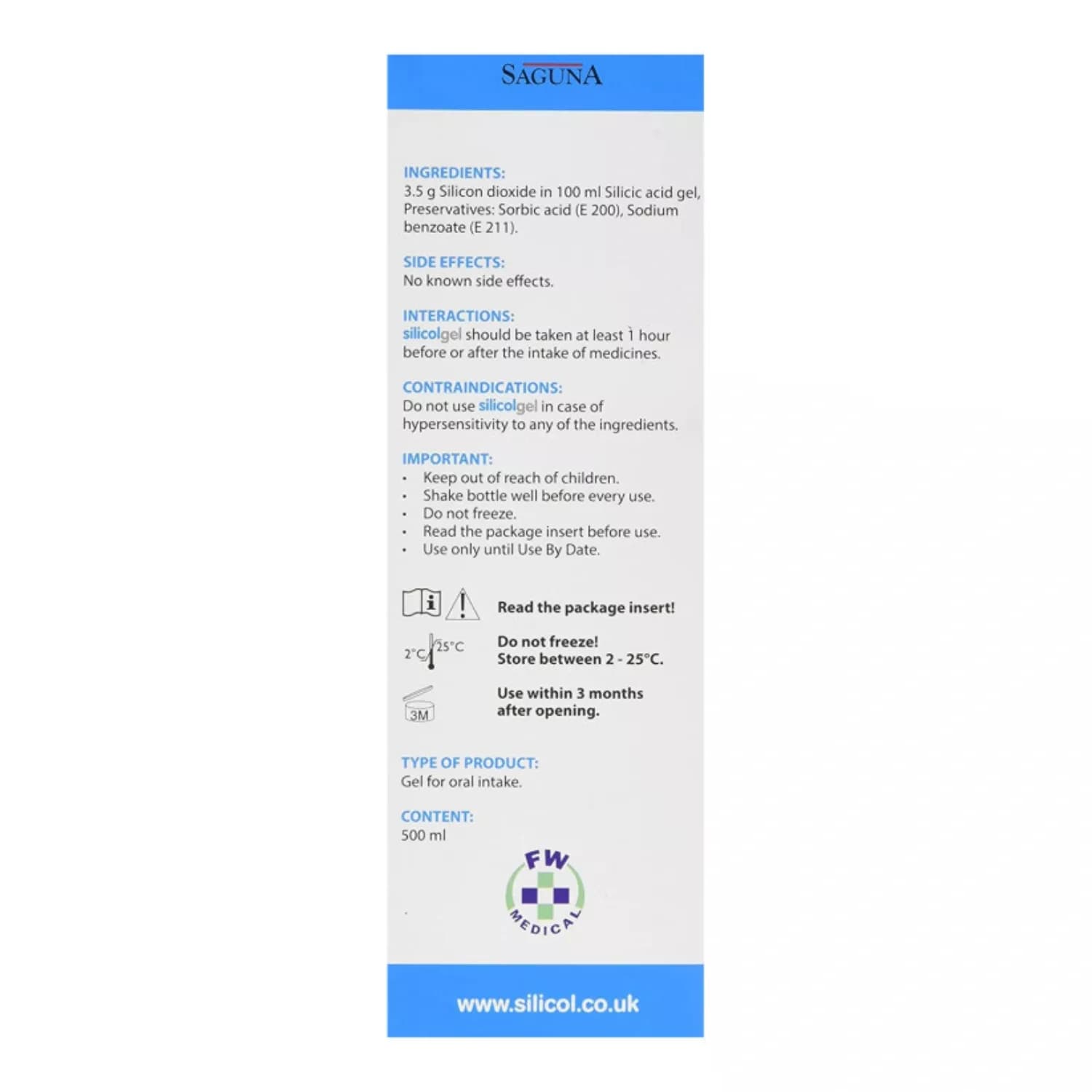 Silicol gel colloidal silicic acid 200ml