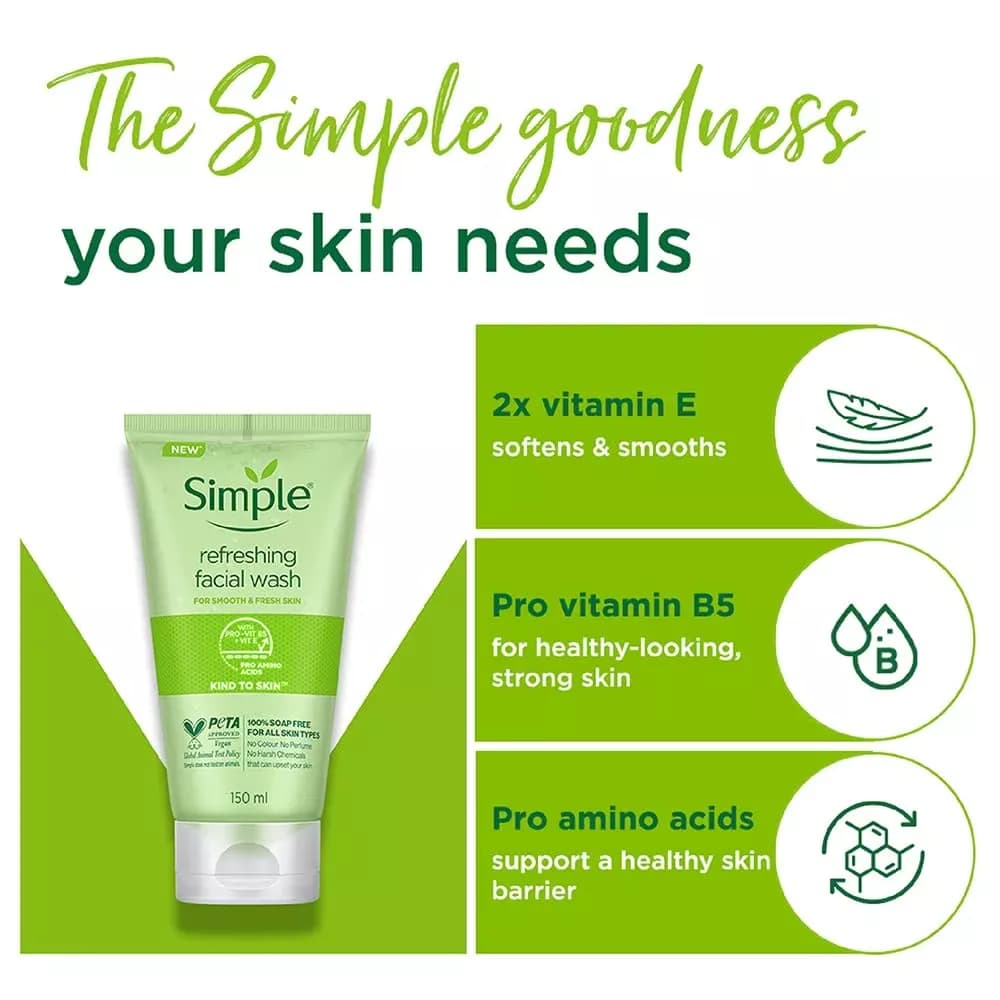 Simple Kind to Skin Facial Wash Gel 150ml