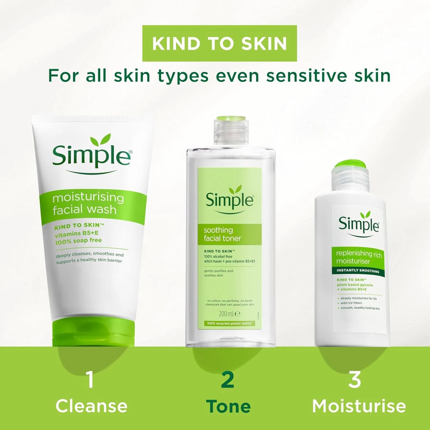 Simple Kind to Skin Soothing Facial Toner 200ml