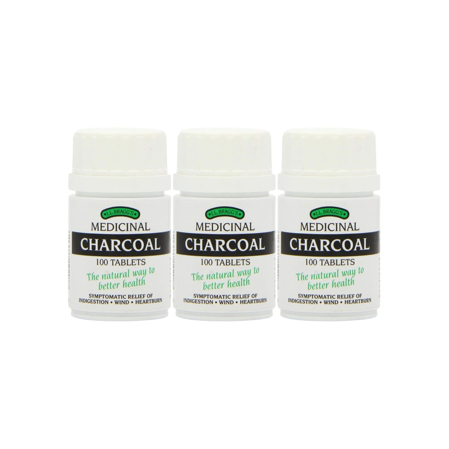 Bragg’s Medicinal Charcoal 100 Tablets – Pack of 3