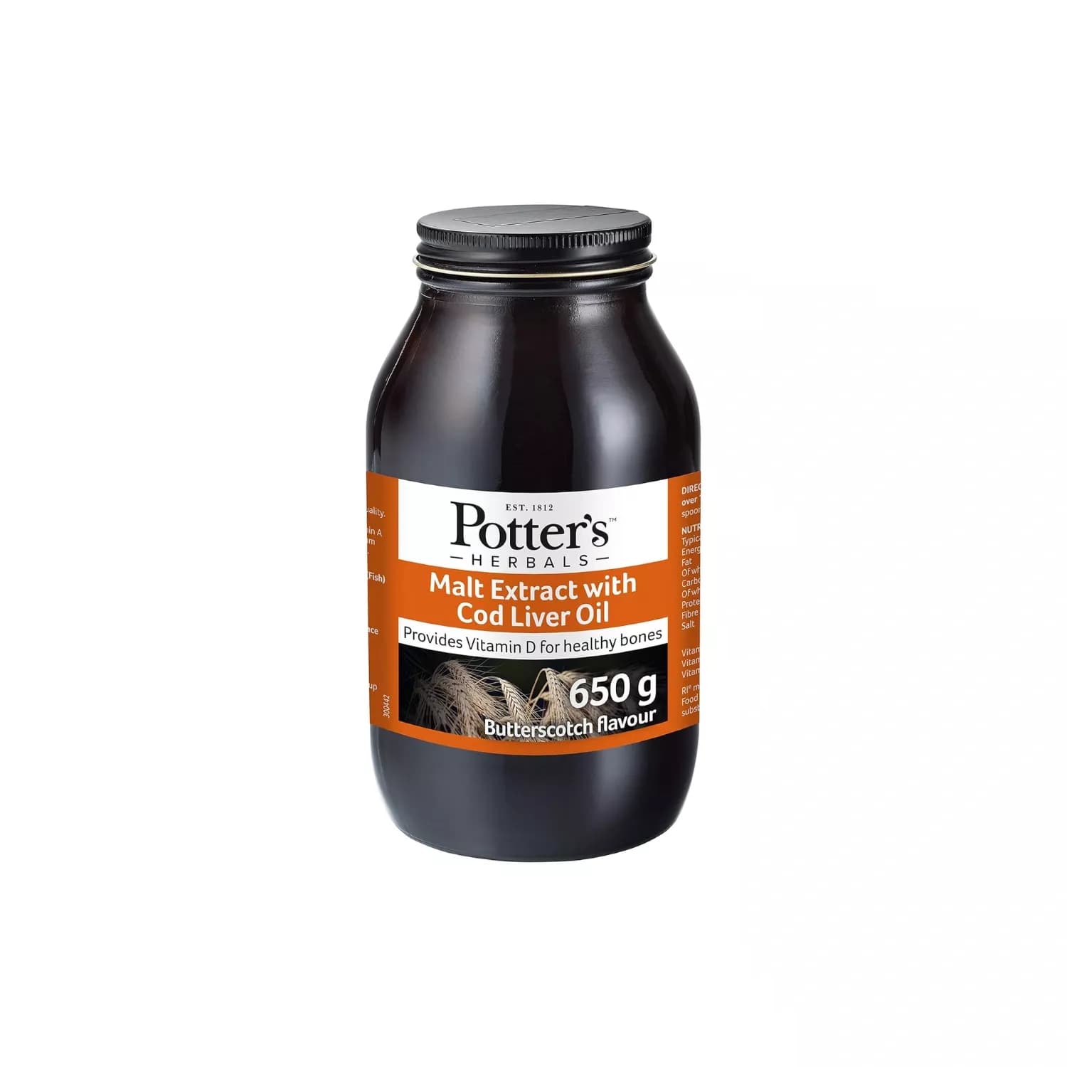 Potters Malt Extract and Cod Liver Oil with Butterscotch 650g