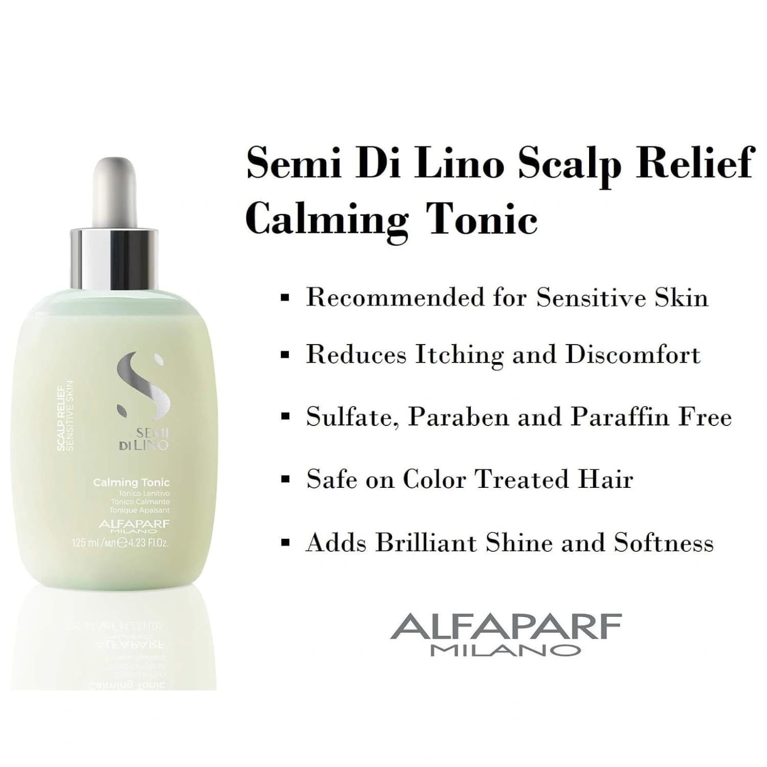 Alfaparf Milano Semi di Lino Scalp Relief Calming Tonic, 125ml
