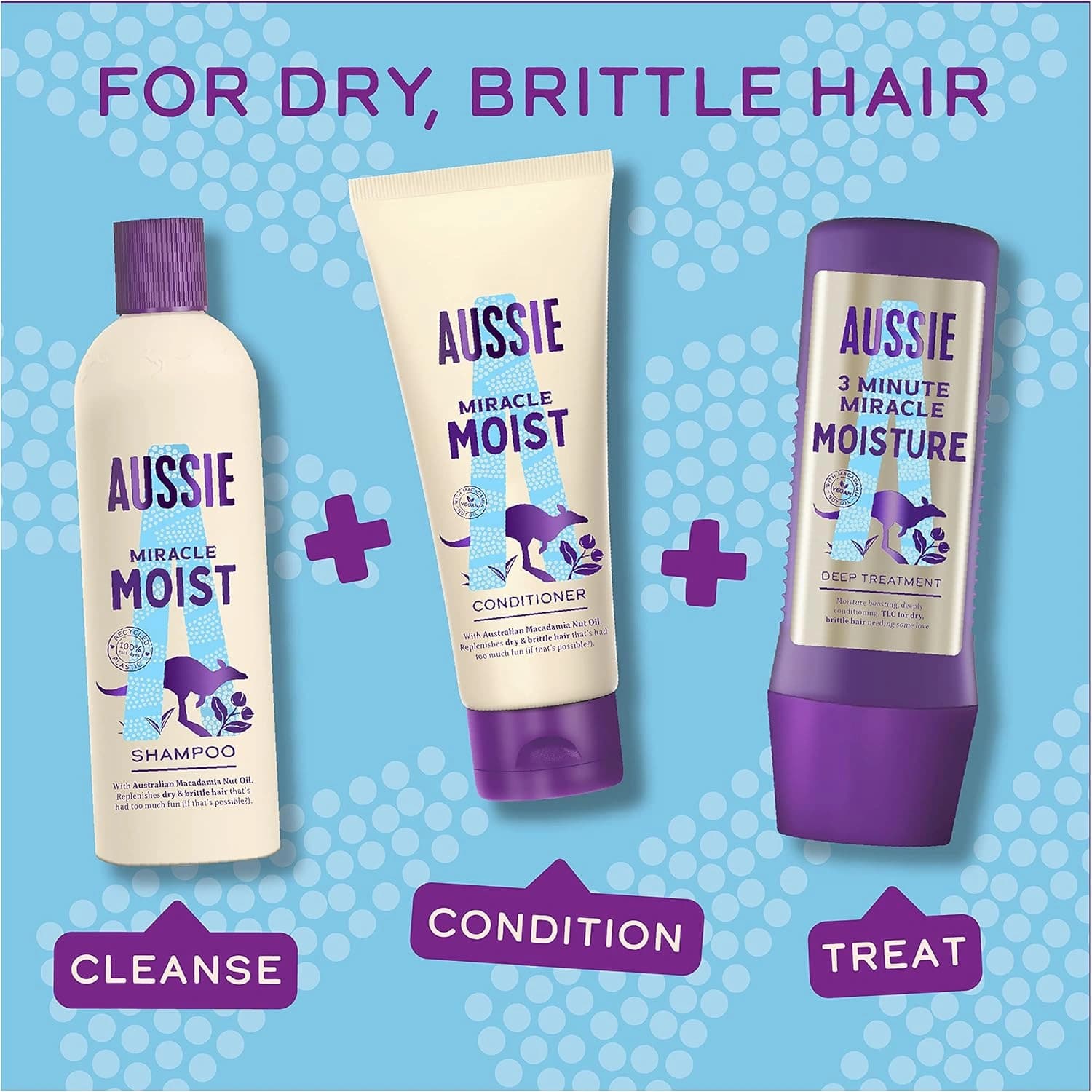 Aussie Miracle Moist Vegan Hair Conditioner 200ml