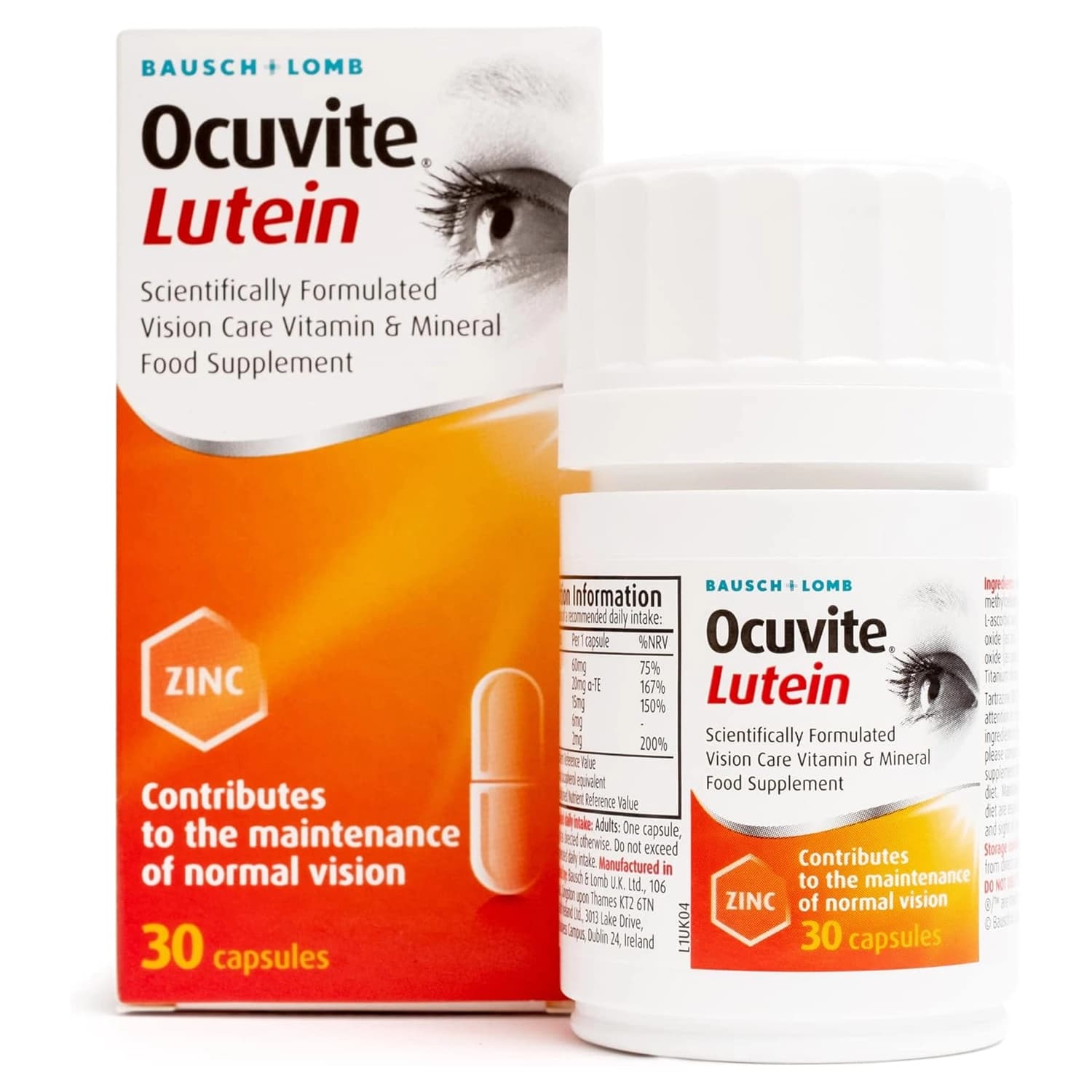 Bausch and Lomb Ocuvite Lutein – 30 Capsules
