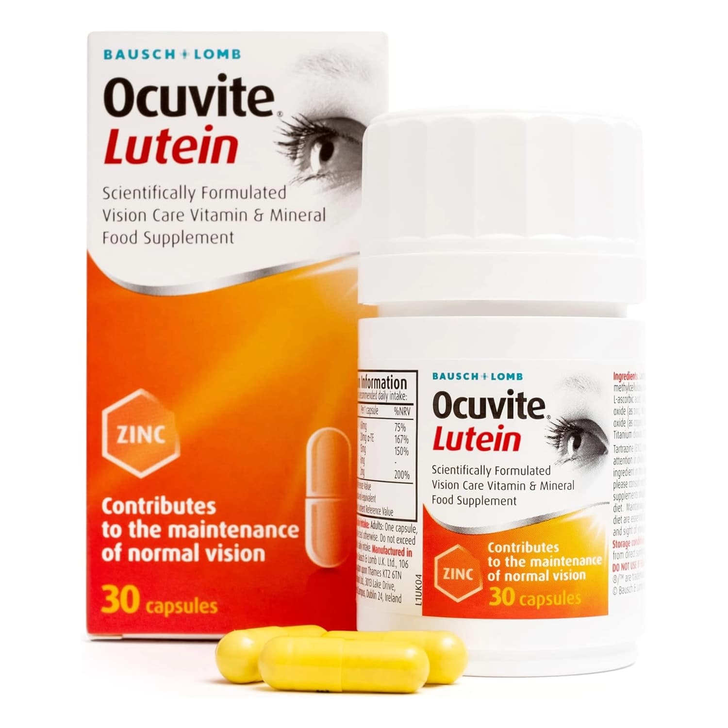 Bausch and Lomb Ocuvite Lutein – 30 Capsules