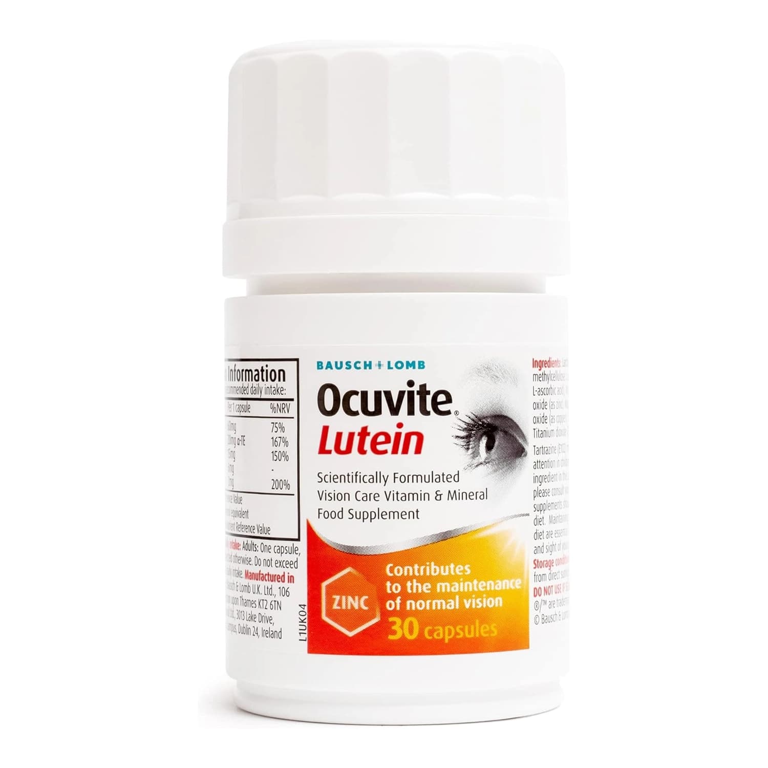 Bausch and Lomb Ocuvite Lutein – 30 Capsules