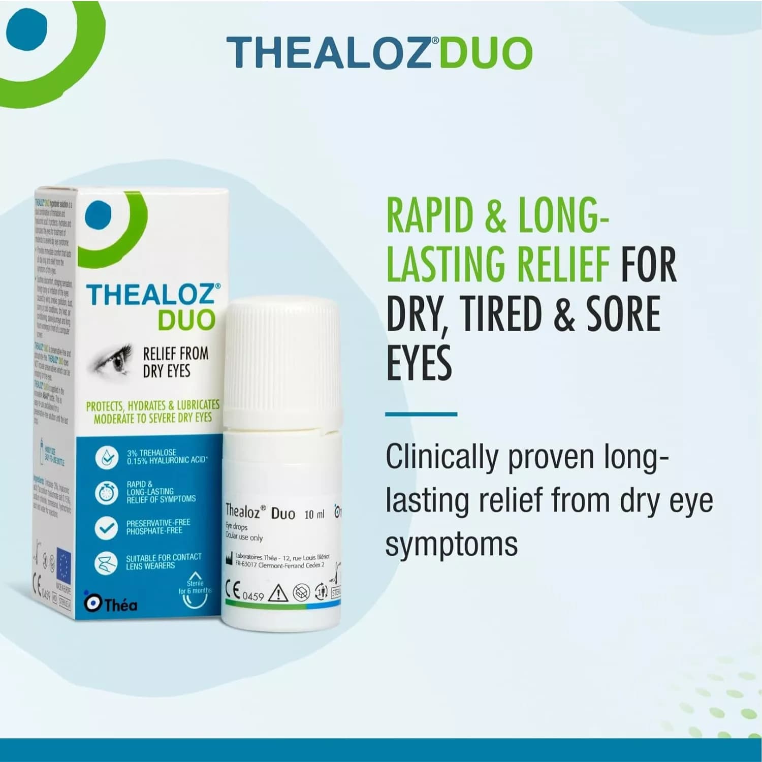 Thealoz Duo 10ml Preservative Free Dry Eye Drops