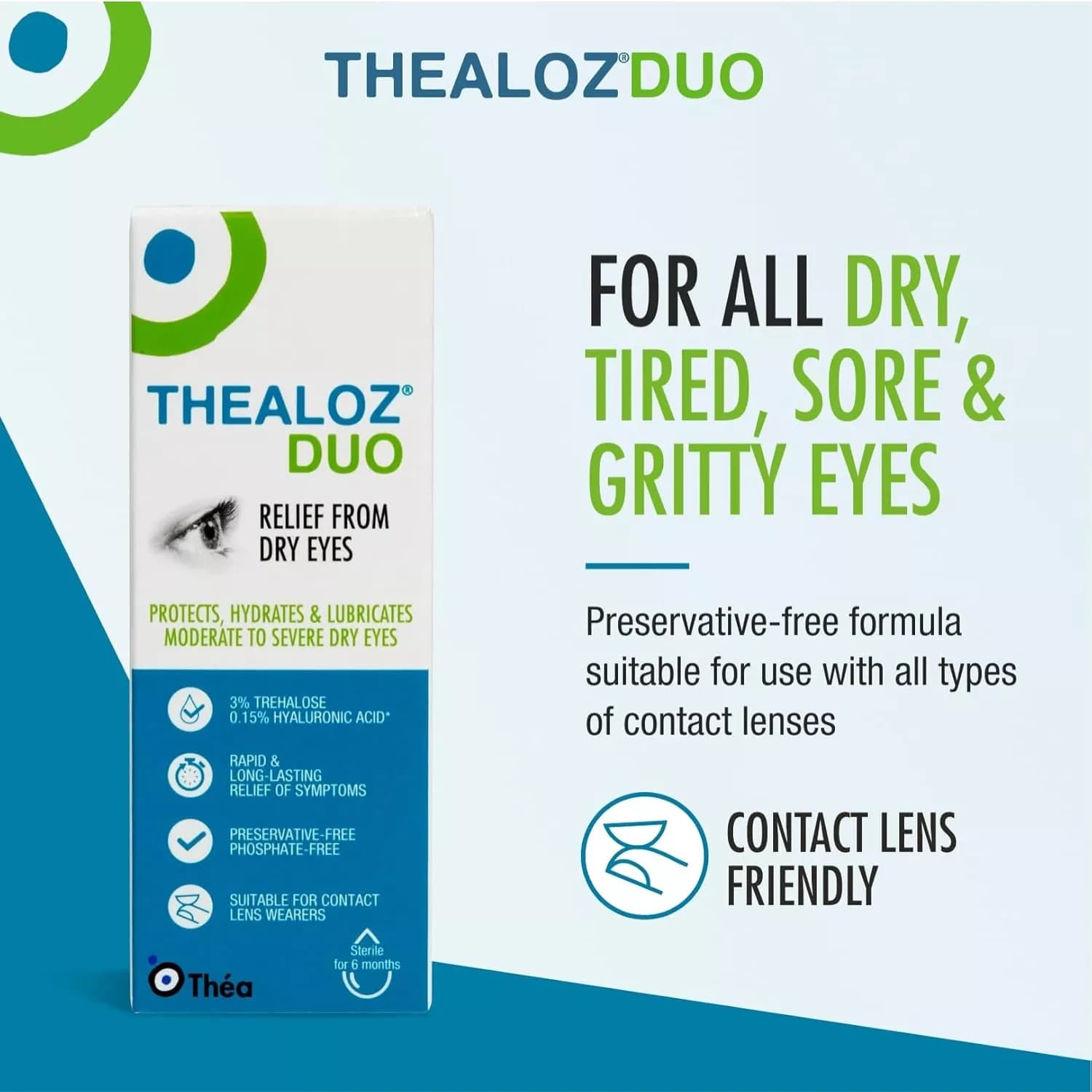 Thealoz Duo 10ml Preservative Free Dry Eye Drops