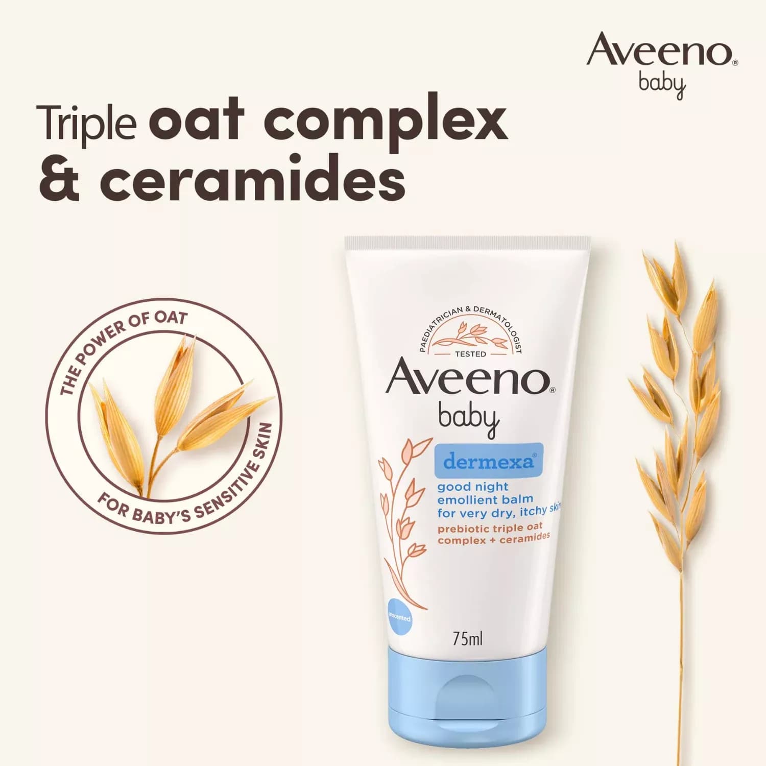 Aveeno baby dermexa good night emollient balm 75ml 4