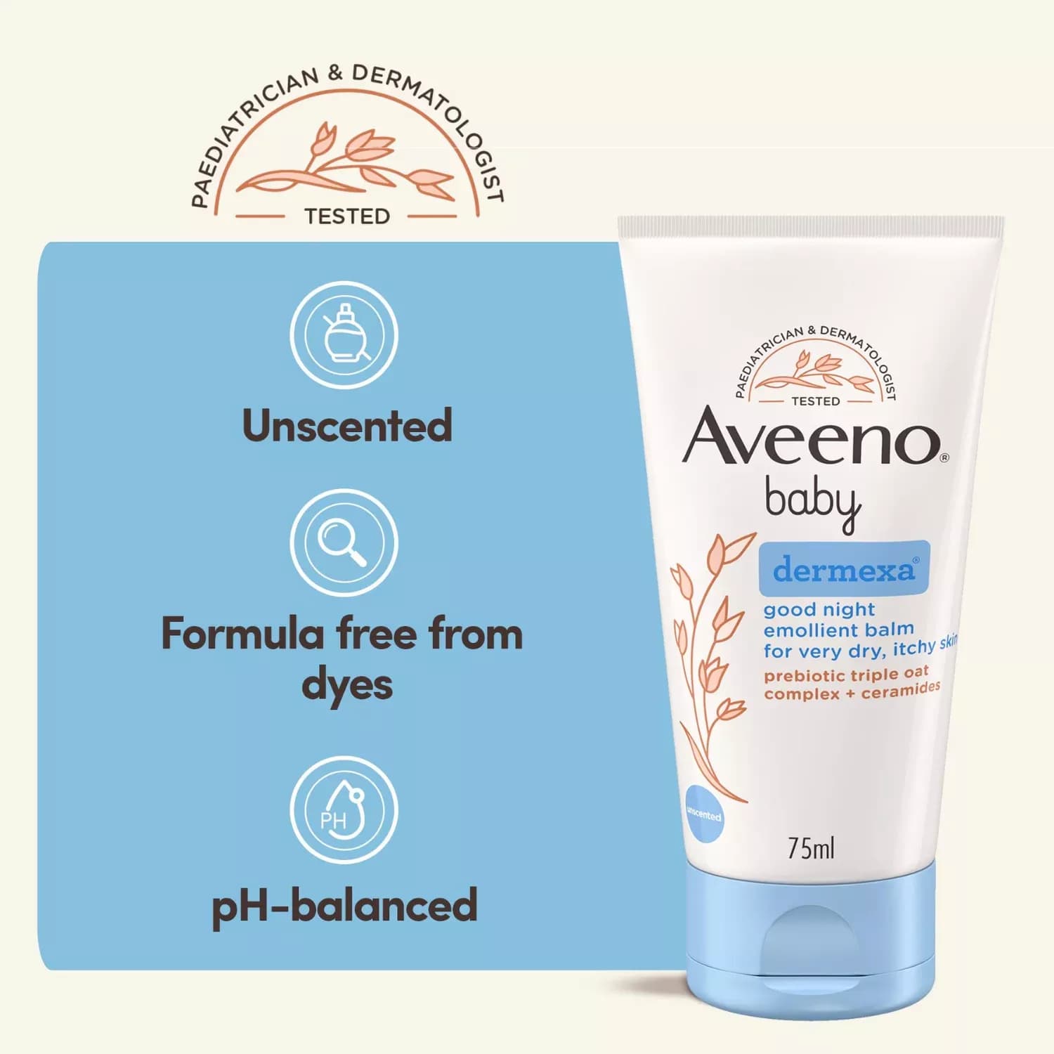 Aveeno baby dermexa good night emollient balm 75ml 5