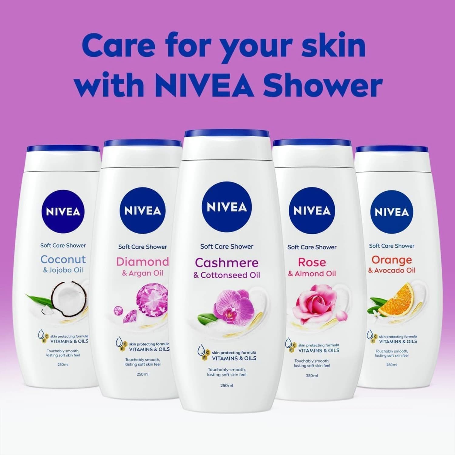 Nivea cashmere cotton oil shower gel 250ml 2