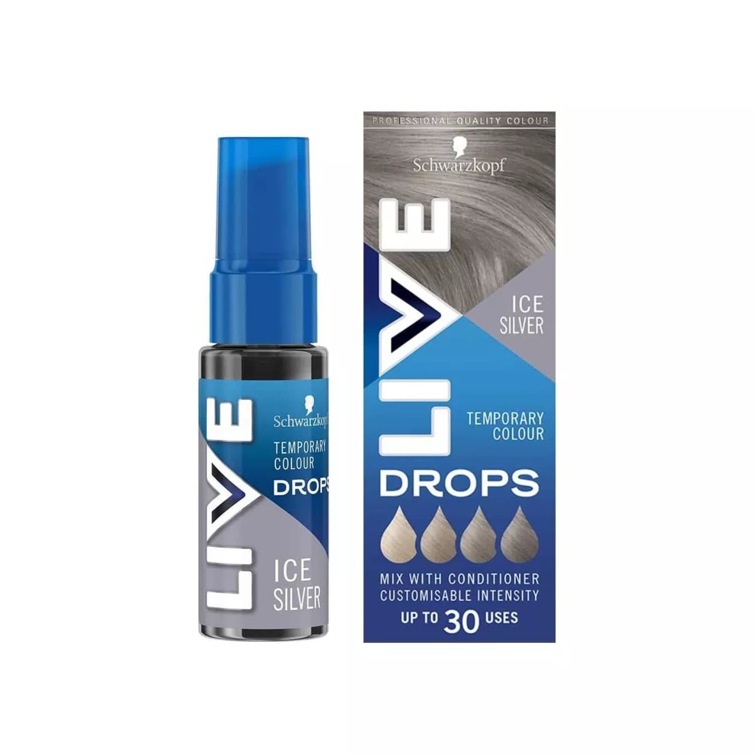 Schwarzkopf live colour drops silver 30ml