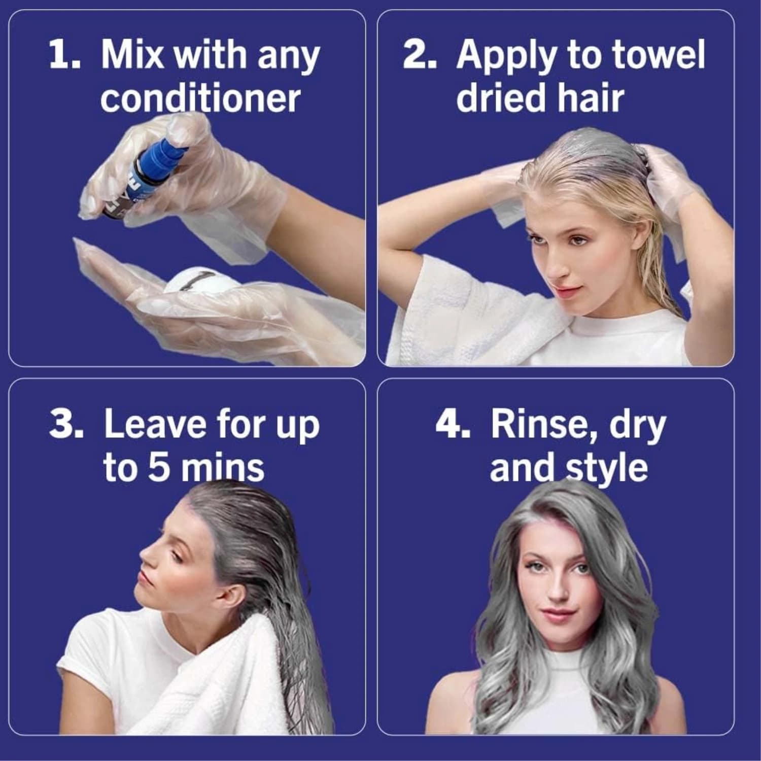 Schwarzkopf live ice silver temporary colour drops 30ml 4