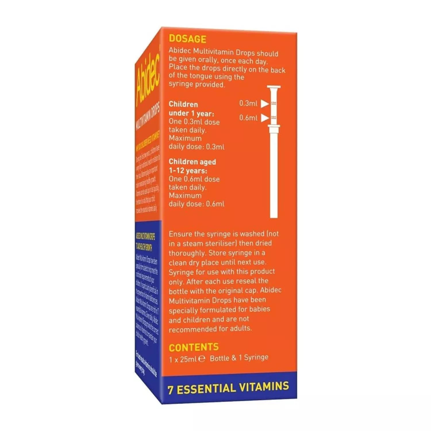 Abidec Multivitamin Drops for Babies Children 25ml