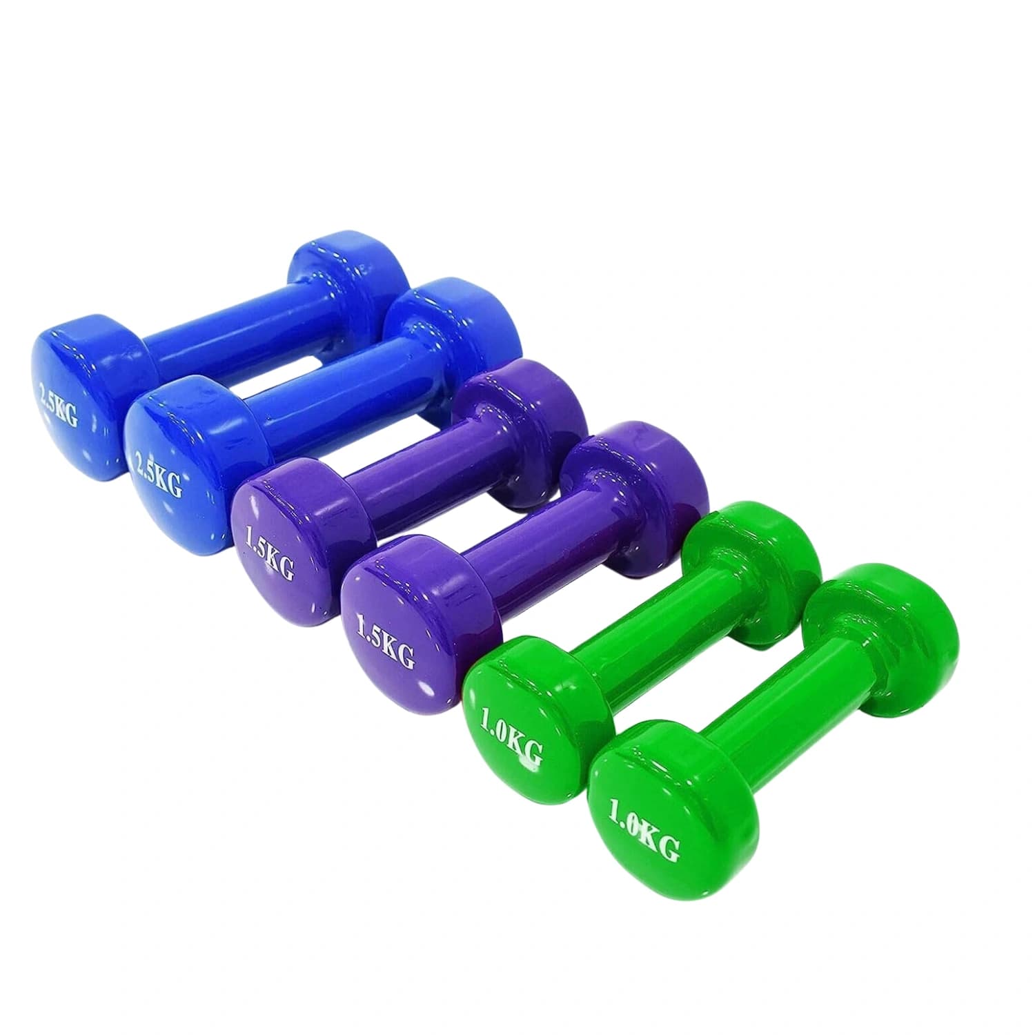 Vinyl fitbell kit in a case 10 kg dumbbell weights set (3)